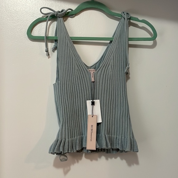 BCBGeneration Tops - BCBGeneration knit tank top in crystal blue